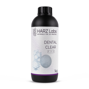 Материал для 3D печати Dental Clear PRO, прозрачный ПРО, 1кг, LCD/DLP, HARZ LABS