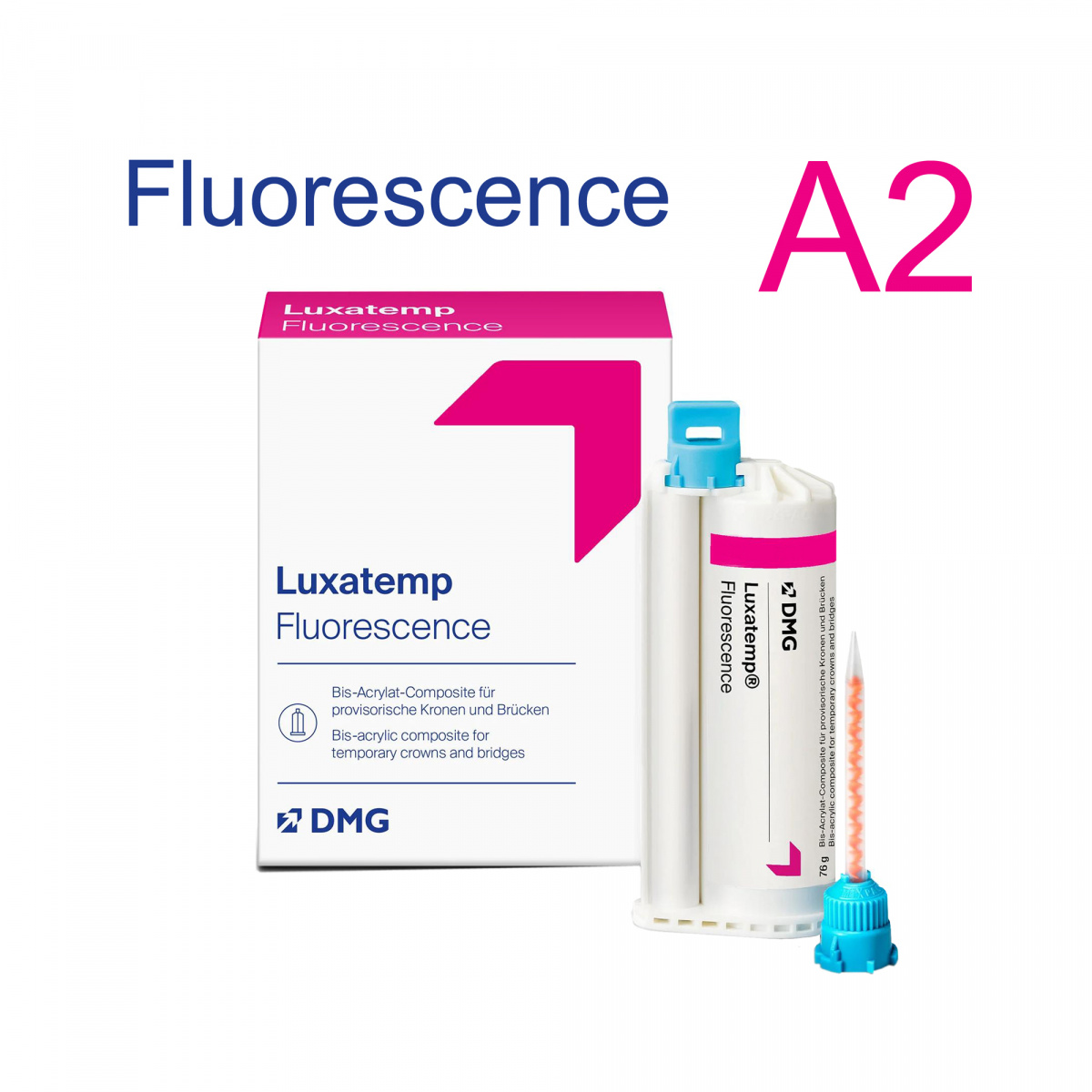 Люксатемп Флуоресцентный (Luxatemp Fluorescence), А2, картридж 76г, 110586, DMG