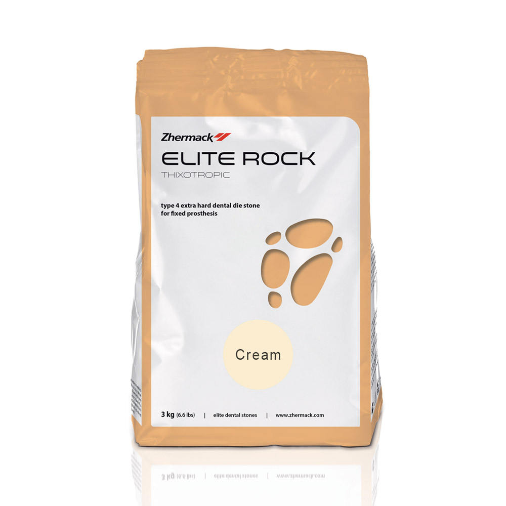 Супергипс Элит Рок (Elite Rock), Cream, 3кг, класс 4, С410020, Zhermack  купить в Москве и Санкт-Петербурге, бесплатная доставка, Интернет-магазин  Ника-Дент