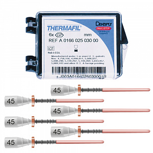 Обтураторы ТЕРМАФИЛ №45 (6шт) (Obturators Thermafil), A016602504512, МАЛИФЕР