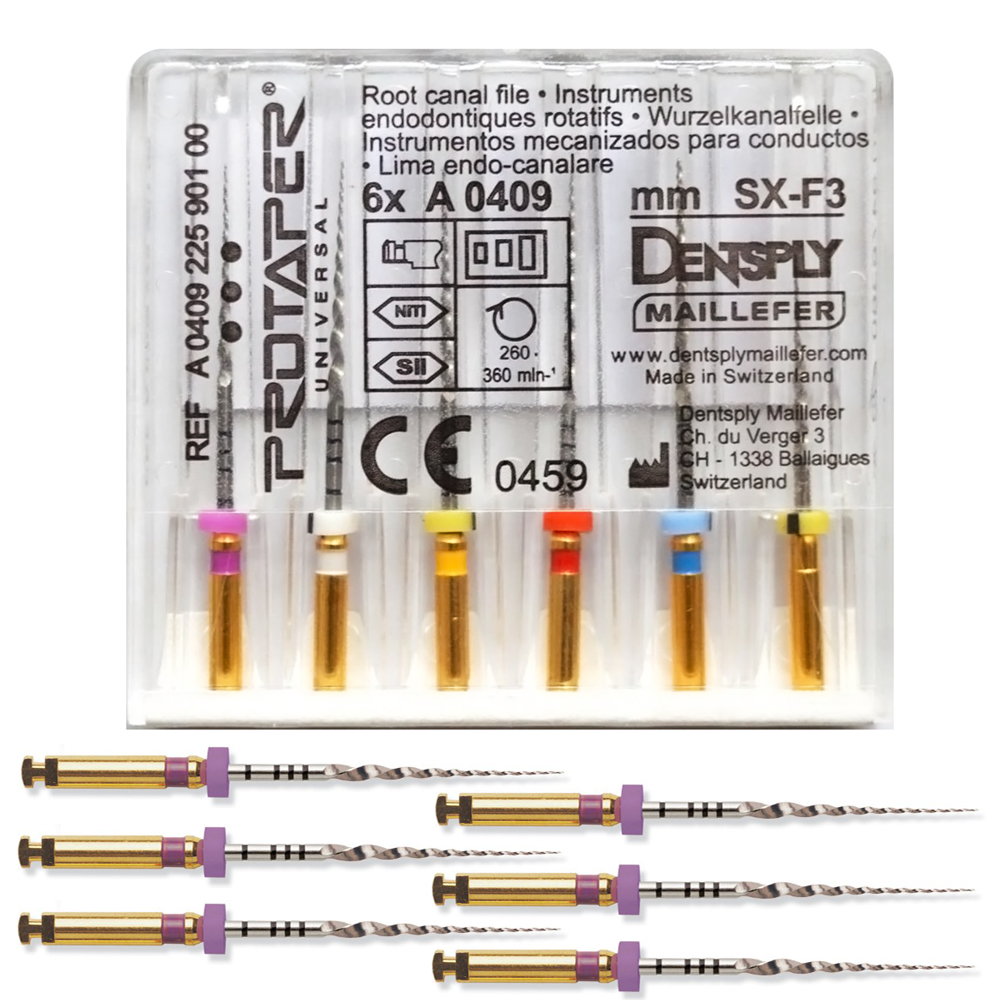 Машинные файлы ProTaper 25мм S1 (6шт) (Протейпер), A041022510112, МАЛИФЕР