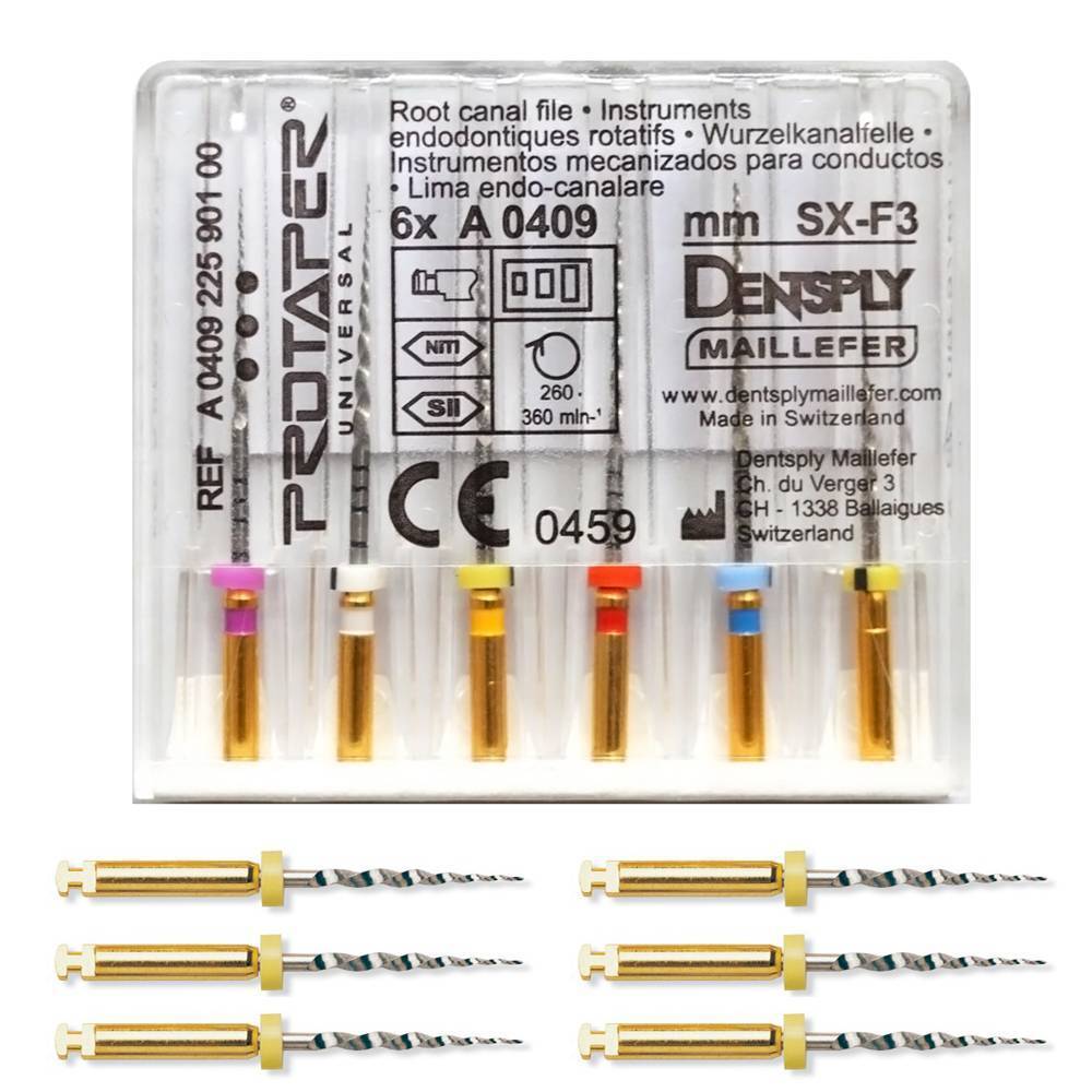 Машинные файлы ProTaper 21мм F1 (6шт), A041122110112, МАЛИФЕР