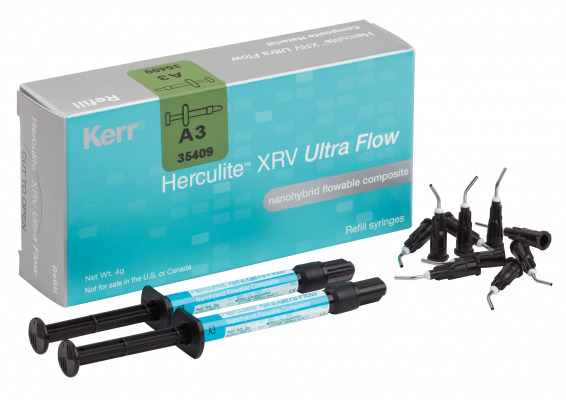 Геркулайт XRV Ультра Флоу (Herculite XRV Ultra Flow), А3, 2шпрх2гр+20насадок, 35409, KERR