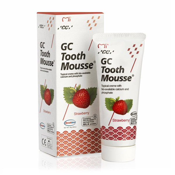 Тусс Мусс (Tooth Mousse), для снижения чувствительности, 40г, Клубника, GC