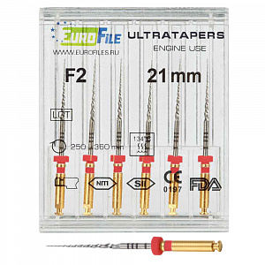 Машинные файлы ProTaper 21мм F2 (6шт), ЕВРОФАЙЛ