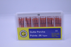 Гуттаперчи конус 06 №15, (60шт), GUTTA PLUS