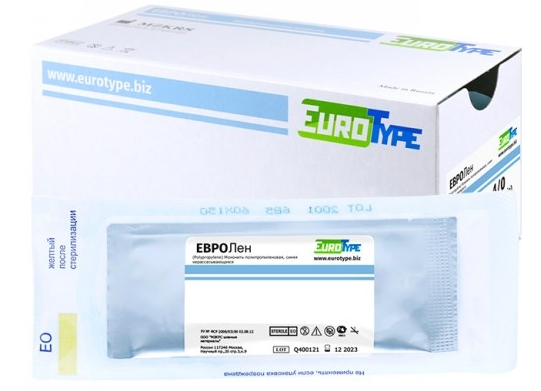 ЕВРОЛЕН 5/0 (12шт, 75см, 13мм Колющая, 3/8) : АРТ 1338К1 5/0(1)75-ППИ