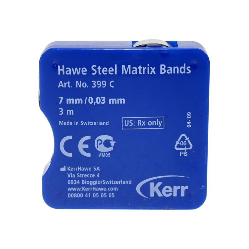 Матричная лента металл. 7мм*0,03мм, Hawe Steel Matrix Band, 399С, KERR