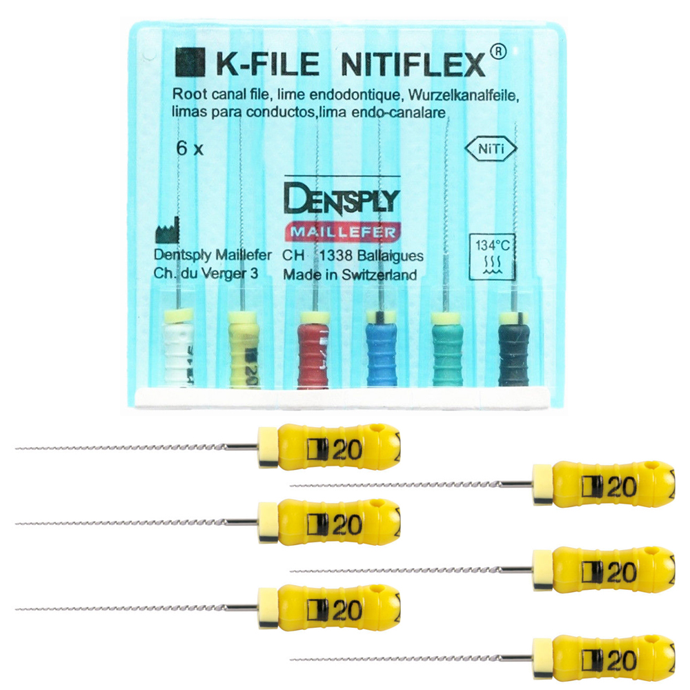 К-File NITIFLEX 25мм №20 (6шт), A012N02502012, МАЛИФЕР