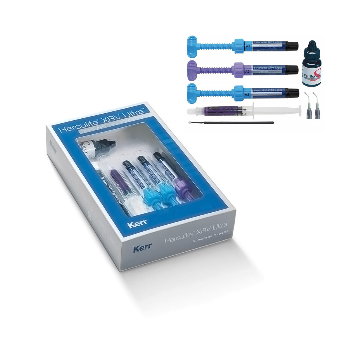 Геркулайт Ультра Мини Кит (Herculite Ultra Mini Kit), набор, 3шпрx4гр, 33860, KERR