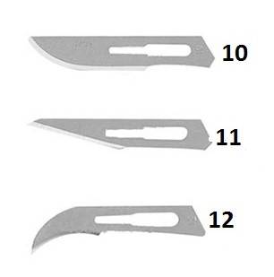 Лезвия для скальпеля №11 углеродистая сталь (100шт), 0601-01-11,  ApexMed