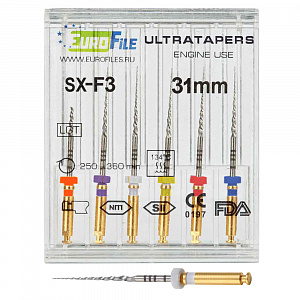 Машинные файлы ProTaper 31мм ассорти (6шт), ЕВРОФАЙЛ