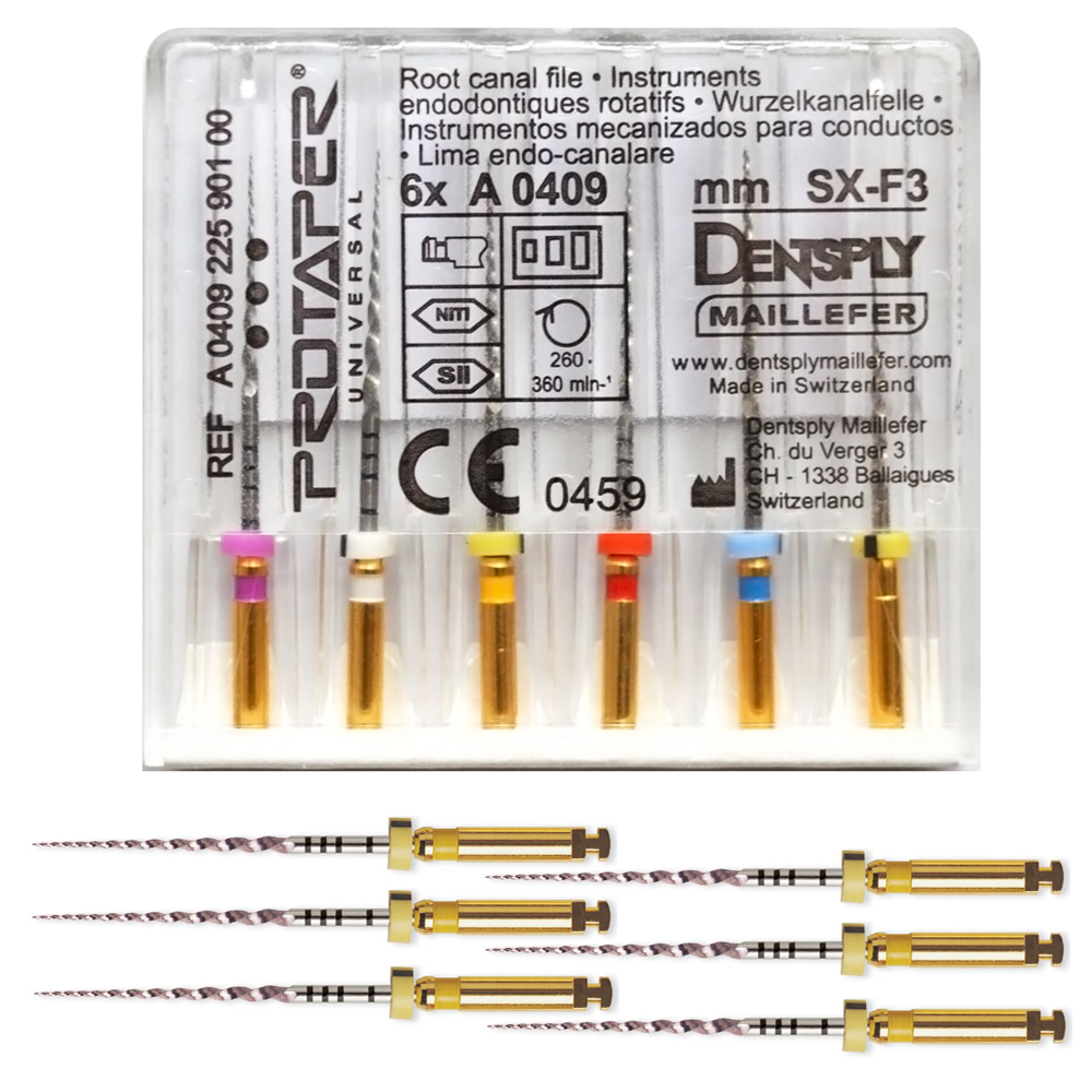 Машинные файлы ProTaper 25мм F1 (6шт) (Протейпер), A041122510112, МАЛИФЕР