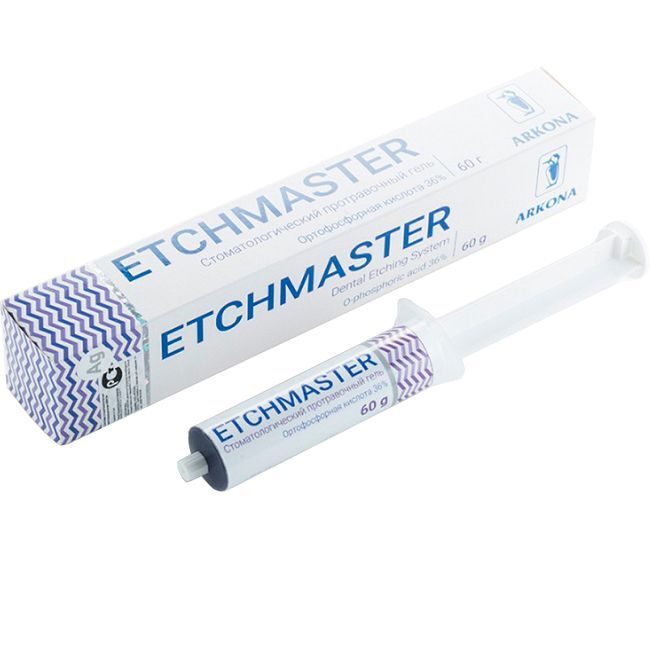 Протравочный гель Etchmaster 36%, ортофосфорная кислота, шпр.х 60гр, ARKONA