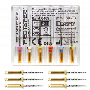 Машинные файлы ProTaper 19мм SX (6шт), A041021910112, МАЛИФЕР