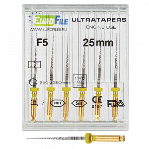 Машинные файлы ProTaper 25мм F5 (6шт), ЕВРОФАЙЛ