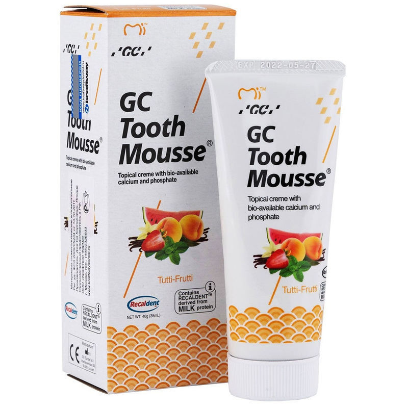 Тусс Мусс (Tooth Mousse), для снижения чувствительности, 40г, Мультифрукт, GC