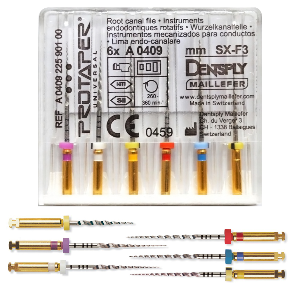 Машинные файлы ProTaper 31мм ассорти (6шт), A041523190112, МАЛИФЕР