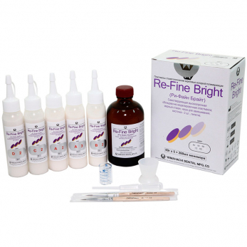 Ре-Файн Брайт Set 2 (Re-Fine Bright Set), 5х50г+260мл, (А2, А3, А3.5, Сlear,LF Pink), STYRFB-SET-2, YAMAHACHI   