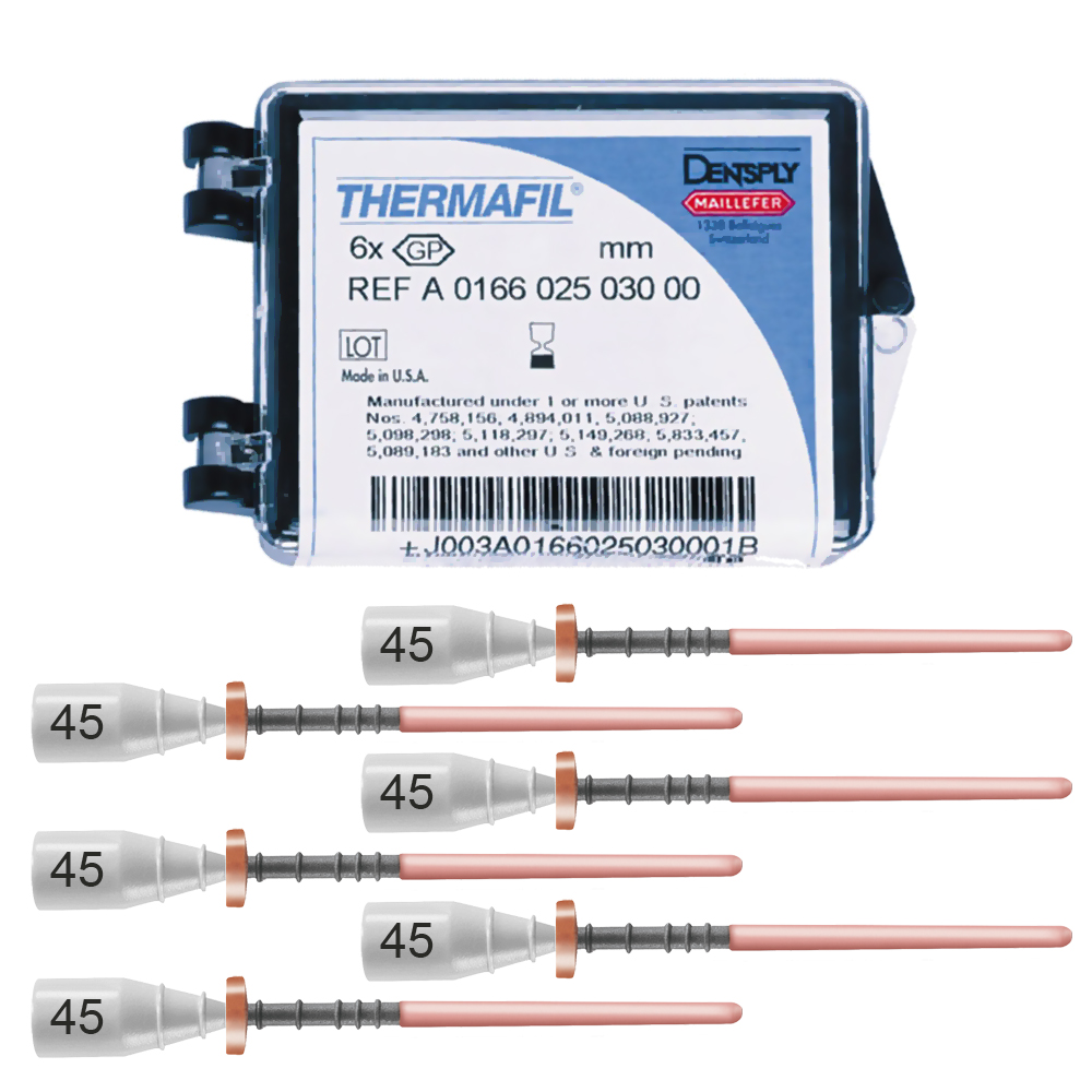 Обтураторы ТЕРМАФИЛ №45 (6шт) (Obturators Thermafil), A016602504512, МАЛИФЕР