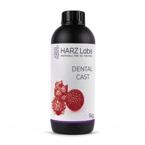 Материал для 3D печати Dental Cast Cherry, вишневый, 1кг, LCD/DLP, HARZ LABS