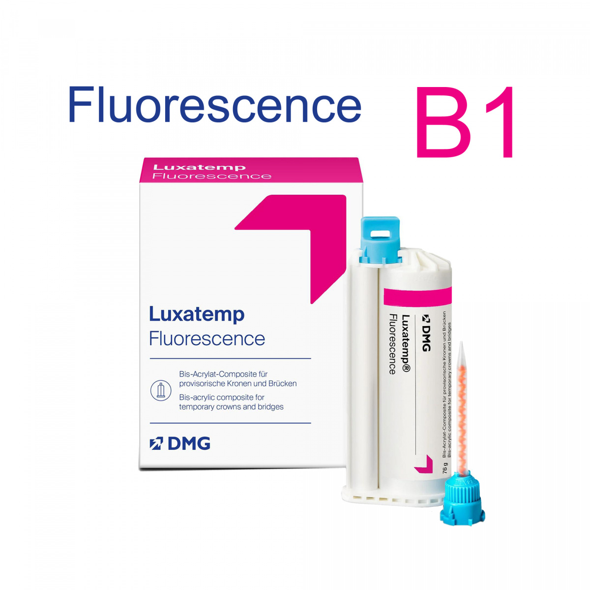 Люксатемп Флуоресцентный (Luxatemp Fluorescence), В1, картридж 76г, 110588, DMG