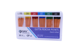 Гуттаперчи SAV MEDICAL конус 06 №15-40, (60шт)