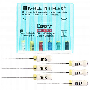 К-File NITIFLEX 25мм №15 (6шт), A012N02501512, МАЛИФЕР