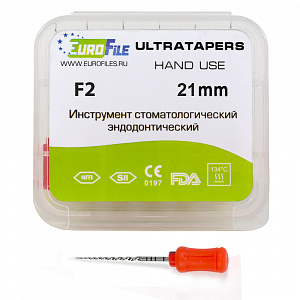 Ручные файлы ProTaper Hand 21мм F2 (6шт), ЕВРОФАЙЛ